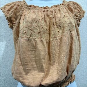 Women's Altard State Lace Detail Top - Tan